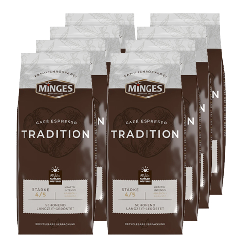 Minges - Espresso Tradition Bonen - 8x 1kg Top Merken Winkel